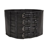 Maxbell Fashion Cincher Corset Waist Training PU Leather Women Elastic Waist Belt