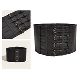 Maxbell Fashion Cincher Corset Waist Training PU Leather Women Elastic Waist Belt