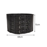 Maxbell Fashion Cincher Corset Waist Training PU Leather Women Elastic Waist Belt