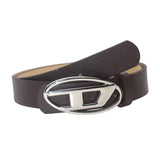 Maxbell Men Women PU Leather Belt Waist Belt Waistband Letter D Snap Buckle Trendy Brown