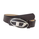 Maxbell Men Women PU Leather Belt Waist Belt Waistband Letter D Snap Buckle Trendy Brown