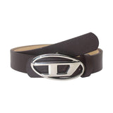 Maxbell Men Women PU Leather Belt Waist Belt Waistband Letter D Snap Buckle Trendy Brown