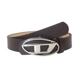 Maxbell Men Women PU Leather Belt Waist Belt Waistband Letter D Snap Buckle Trendy Brown