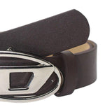 Maxbell Men Women PU Leather Belt Waist Belt Waistband Letter D Snap Buckle Trendy Brown