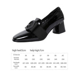 Maxbell Women's Low Chunky Heel Shoes Fashion Square Toe for Leisure Wedding Party 40 Black