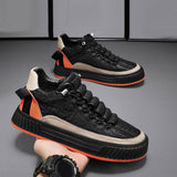 Maxbell Fashion Men's Sneakers Casual Shoes Thick Soled Athletic Workout Breathable 41 Orange