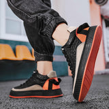 Maxbell Fashion Men's Sneakers Casual Shoes Thick Soled Athletic Workout Breathable 41 Orange