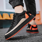 Maxbell Fashion Men's Sneakers Casual Shoes Thick Soled Athletic Workout Breathable 42 Orange