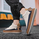 Maxbell Fashion Men's Sneakers Casual Shoes Thick Soled Athletic Workout Breathable 39 Brown