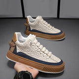 Maxbell Fashion Men's Sneakers Casual Shoes Thick Soled Athletic Workout Breathable 40 Brown