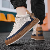 Maxbell Fashion Men's Sneakers Casual Shoes Thick Soled Athletic Workout Breathable 42 Brown