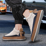 Maxbell Fashion Men's Sneakers Casual Shoes Thick Soled Athletic Workout Breathable 43 Brown