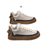 Maxbell Fashion Men's Sneakers Casual Shoes Thick Soled Athletic Workout Breathable 43 Brown