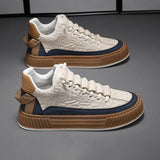 Maxbell Fashion Men's Sneakers Casual Shoes Thick Soled Athletic Workout Breathable 44 Brown