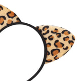 Maxbell 4Pcs Leopard Cat Ears Headband Adorable for Themed Party Holidays Festival Black Hoop