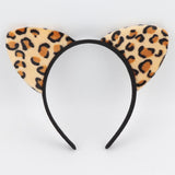 Maxbell 4Pcs Leopard Cat Ears Headband Adorable for Themed Party Holidays Festival Black Hoop