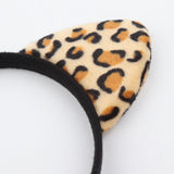 Maxbell 4Pcs Leopard Cat Ears Headband Adorable for Themed Party Holidays Festival Black Hoop