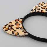 Maxbell 4Pcs Leopard Cat Ears Headband Adorable for Themed Party Holidays Festival Black Hoop
