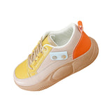 Maxbell Casual Sneakers Lightweight Non Slip Soles Women Shoes for Work Dress Skirt Yellow 38