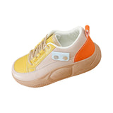 Maxbell Casual Sneakers Lightweight Non Slip Soles Women Shoes for Work Dress Skirt Yellow 38