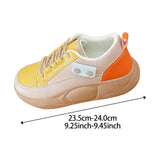 Maxbell Casual Sneakers Lightweight Non Slip Soles Women Shoes for Work Dress Skirt Yellow 38