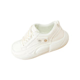 Maxbell Casual Sneakers Lightweight Non Slip Soles Women Shoes for Work Dress Skirt White 37