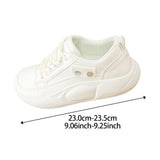 Maxbell Casual Sneakers Lightweight Non Slip Soles Women Shoes for Work Dress Skirt White 37