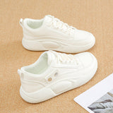 Maxbell Casual Sneakers Lightweight Non Slip Soles Women Shoes for Work Dress Skirt White 40