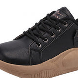Maxbell Women Casual Sneakers Breathable Running Shoes for Outdoor Trekking Female 38 Black
