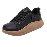 Maxbell Women Casual Sneakers Breathable Running Shoes for Outdoor Trekking Female 38 Black
