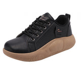 Maxbell Women Casual Sneakers Breathable Running Shoes for Outdoor Trekking Female 38 Black