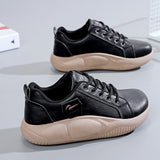 Maxbell Women Casual Sneakers Breathable Running Shoes for Outdoor Trekking Female 38 Black