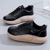 Maxbell Women Casual Sneakers Breathable Running Shoes for Outdoor Trekking Female 38 Black