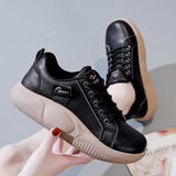 Maxbell Women Casual Sneakers Breathable Running Shoes for Outdoor Trekking Female 38 Black