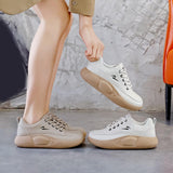 Maxbell Women Casual Sneakers Fashion Height Increase Nonslip for Hiker Hiking 39 Beige