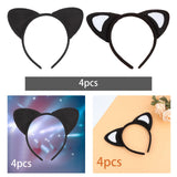 Maxbell 4x Cat Ears Headband New Year Photo Props Cute Kitty Hairband Hair Hoop Black