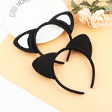 Maxbell 4x Cat Ears Headband New Year Photo Props Cute Kitty Hairband Hair Hoop Black