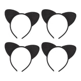 Maxbell 4x Cat Ears Headband New Year Photo Props Cute Kitty Hairband Hair Hoop Black