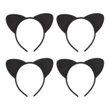 Maxbell 4x Cat Ears Headband New Year Photo Props Cute Kitty Hairband Hair Hoop Black