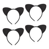 Maxbell 4x Cat Ears Headband New Year Photo Props Cute Kitty Hairband Hair Hoop Black