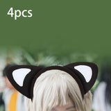 Maxbell 4x Cat Ears Headband New Year Photo Props Cute Kitty Hairband Hair Hoop White Heart