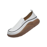 Maxbell Women Casual Shoes Slip On Comfortable Non Slip Soles Thick Bottom Trainers 40 Beige