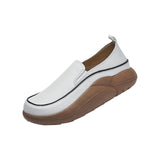 Maxbell Women Casual Shoes Slip On Comfortable Non Slip Soles Thick Bottom Trainers 40 Beige