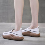 Maxbell Women Casual Shoes Slip On Comfortable Non Slip Soles Thick Bottom Trainers 40 Beige