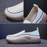 Maxbell Women Casual Shoes Slip On Comfortable Non Slip Soles Thick Bottom Trainers 40 Beige