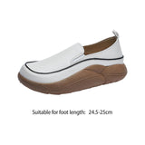 Maxbell Women Casual Shoes Slip On Comfortable Non Slip Soles Thick Bottom Trainers 40 Beige