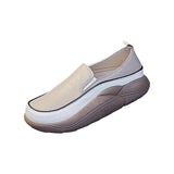 Maxbell Women Casual Shoes Slip On Comfortable Non Slip Soles Thick Bottom Trainers 39 Khaki