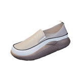 Maxbell Women Casual Shoes Slip On Comfortable Non Slip Soles Thick Bottom Trainers 39 Khaki
