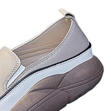Maxbell Women Casual Shoes Slip On Comfortable Non Slip Soles Thick Bottom Trainers 39 Khaki
