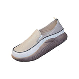 Maxbell Women Casual Shoes Slip On Comfortable Non Slip Soles Thick Bottom Trainers 40 Khaki